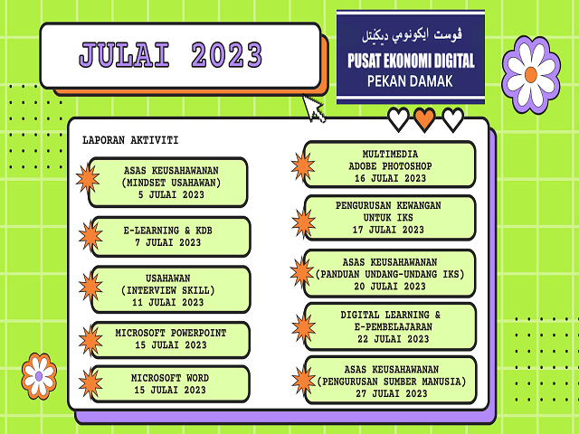 JADUAL AKTIVITI JULAI 2023