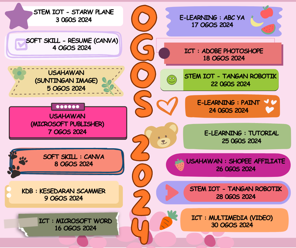 JADUAL AKTIVITI OGOS 2024