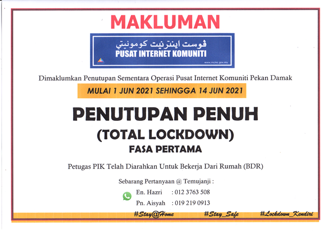 PENUTUPAN PUSAT INTERNET LOCKDOWN