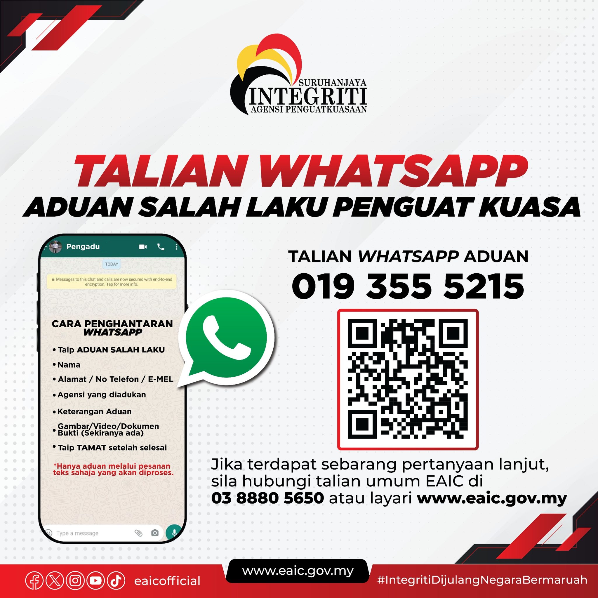 TALIAN WHATSAPP ADUAN SALAH LAKU